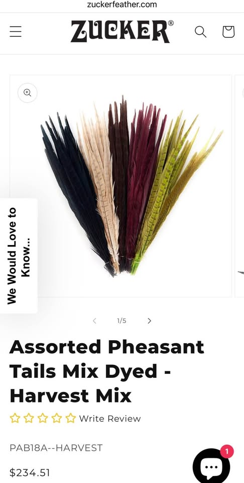 Zucker Assorted Pheasant Tails Feathers