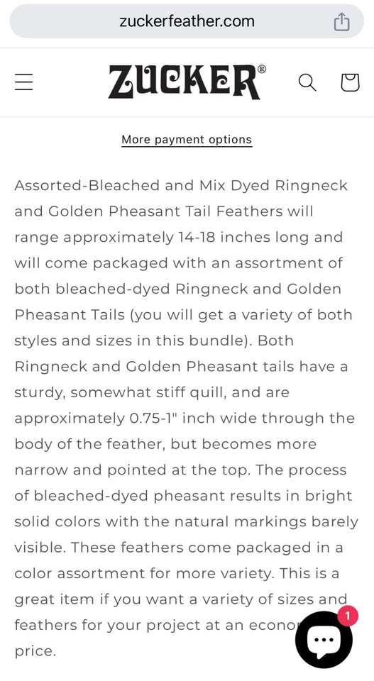 Zucker Assorted Pheasant Tails Feathers