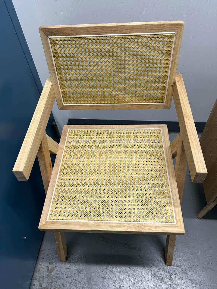 Set of Rattan Bamboo Chairs & Table
