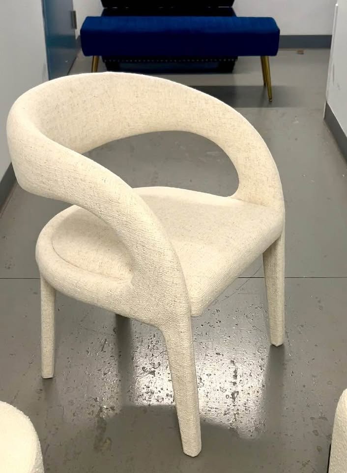 Modrest Faerron Modern Light Grey Fabric Accent Chair