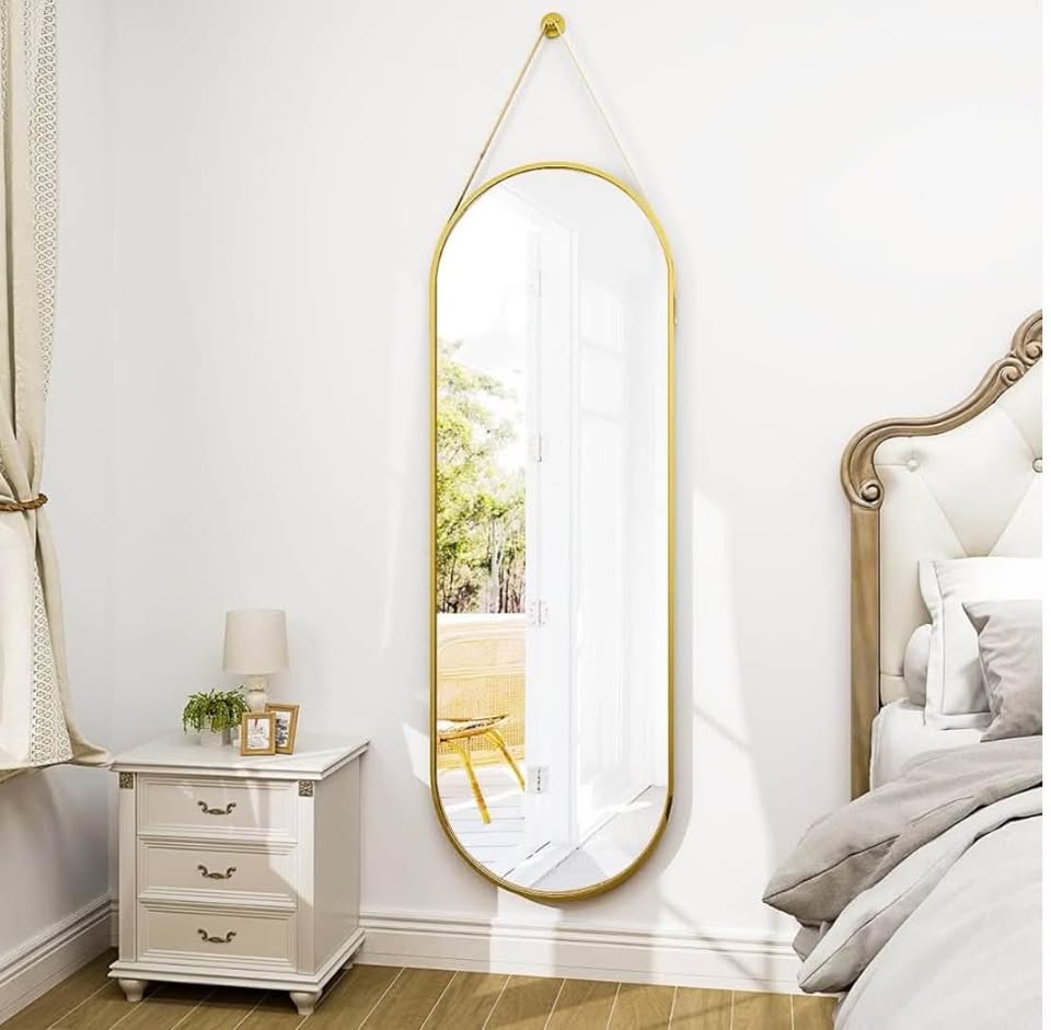 Gold Arched Full Length Mirror