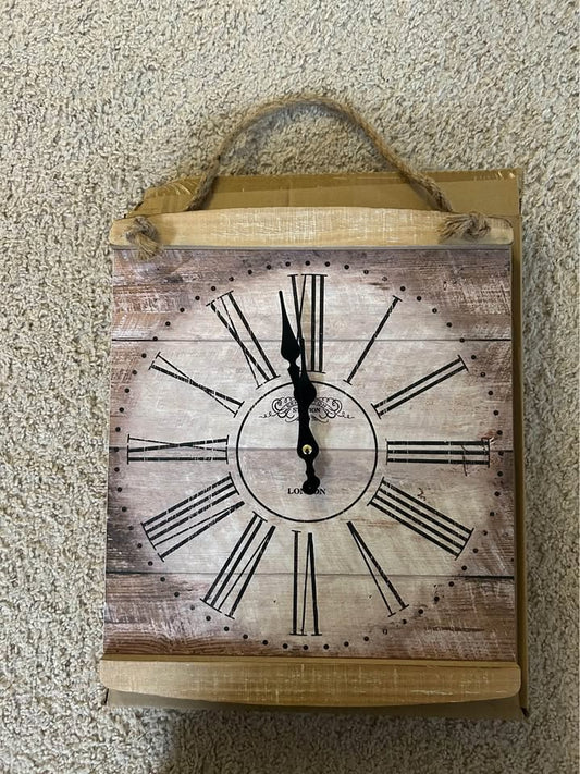 Wall Clock Wood Frame