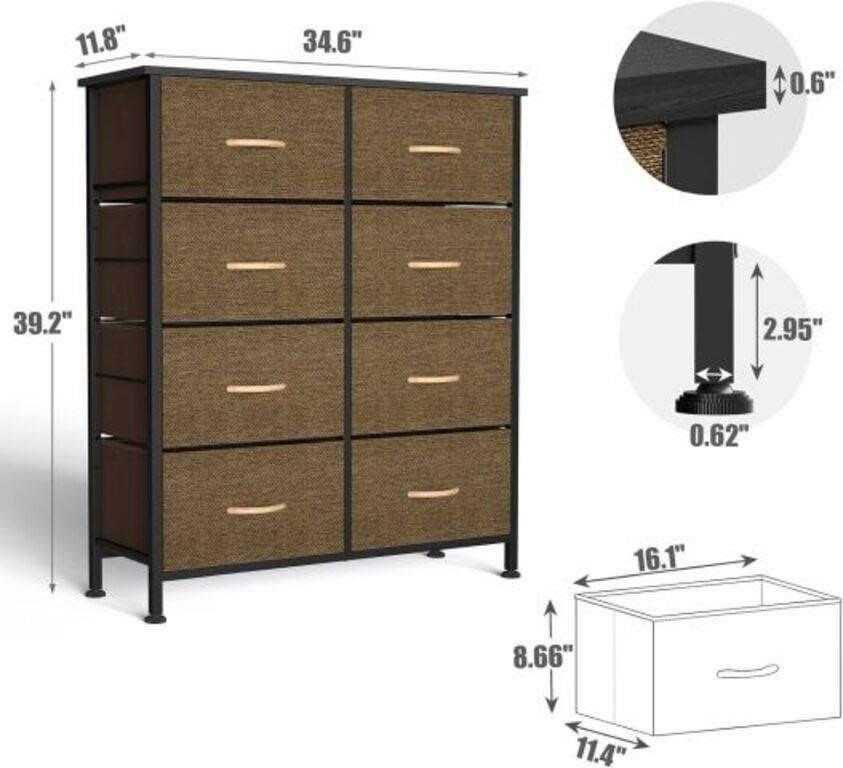 Brand New - PYRAXIS DRESSER WITH 8 DRAWERS BROWN
