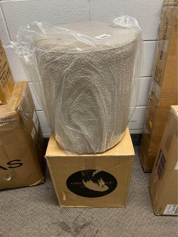 Brand new Boucle ottoman
