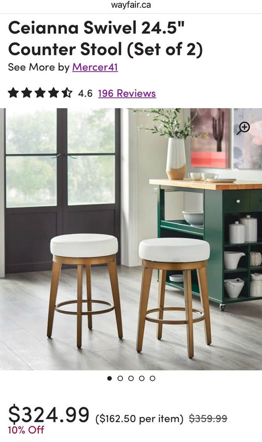 Counter Stools Set of 2