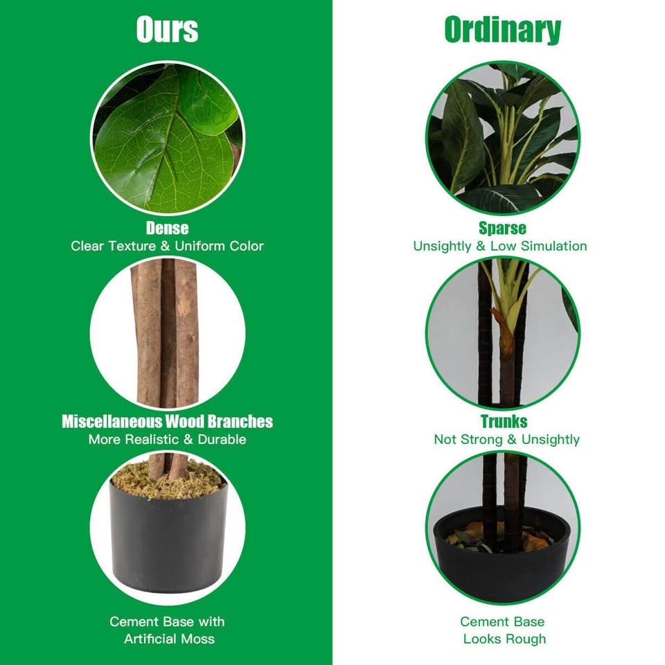 5ft artificial fiddle leaf fig tree