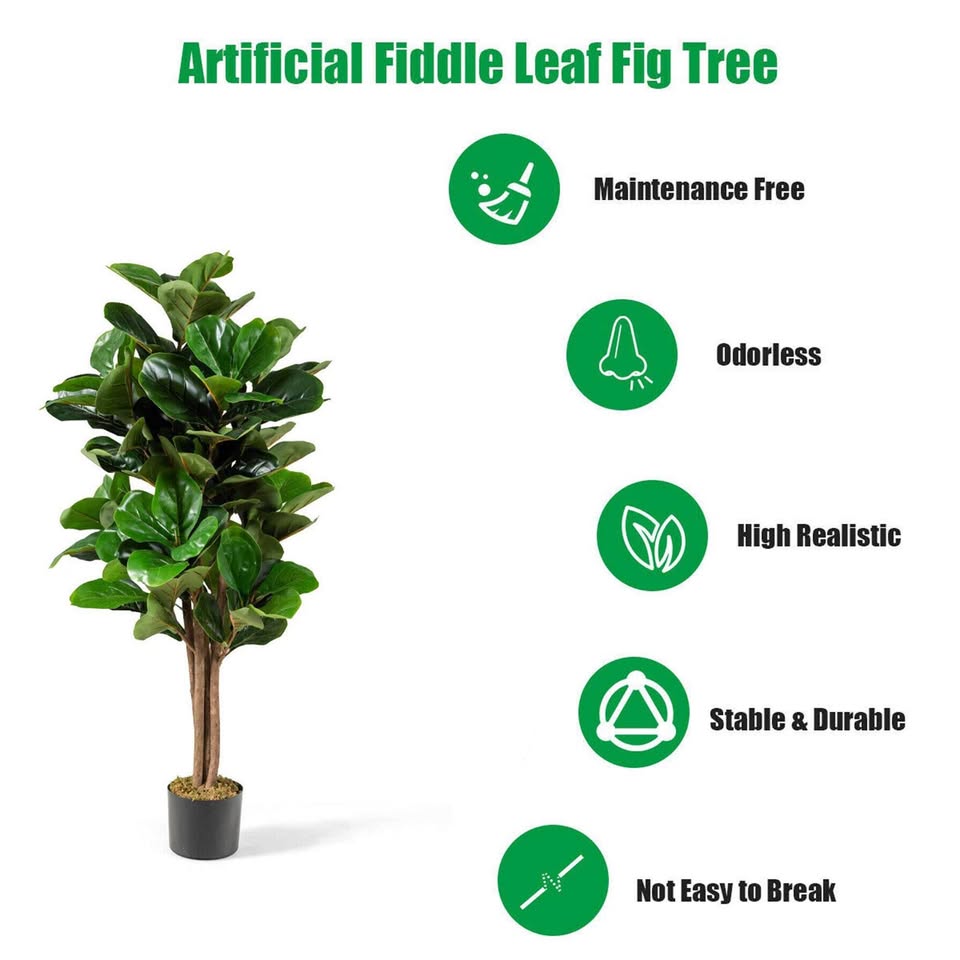5ft artificial fiddle leaf fig tree