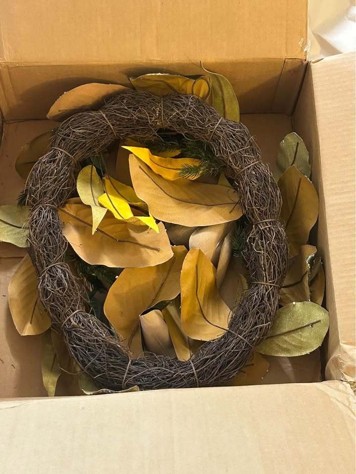 Handcrafted Faux Magnolia 24'' Wreath