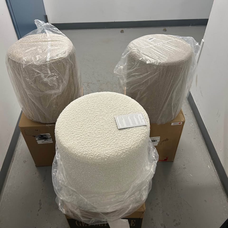 Brand new poufs and ottomans with storage