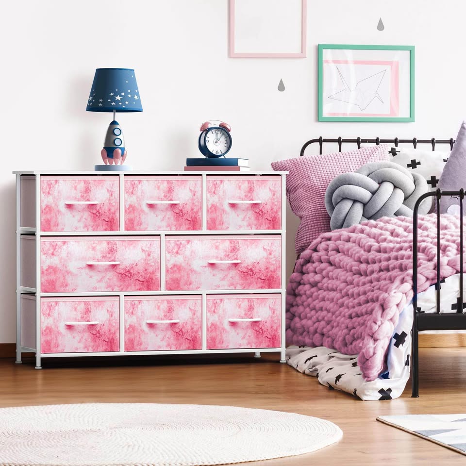 Brand new 8 drawers fabric dresser