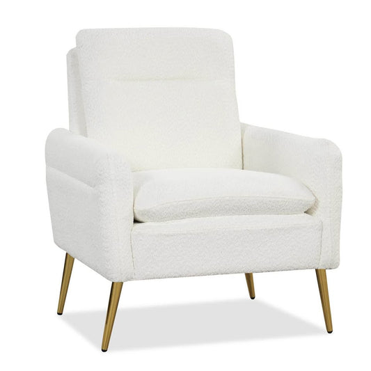 White Sherpa accent armchair