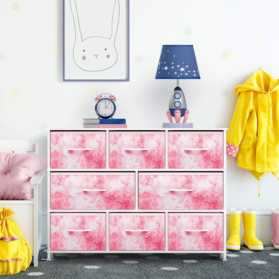 Brand new 8 drawers fabric dresser