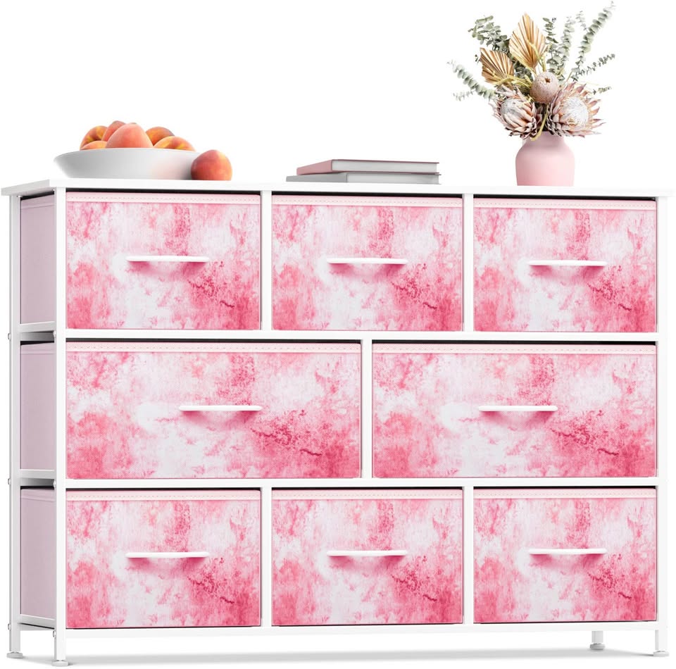 Brand new 8 drawers fabric dresser