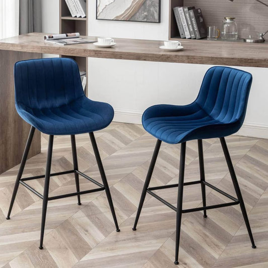 Stools - Velvet Barstools (set of 2) - Brand New in Box