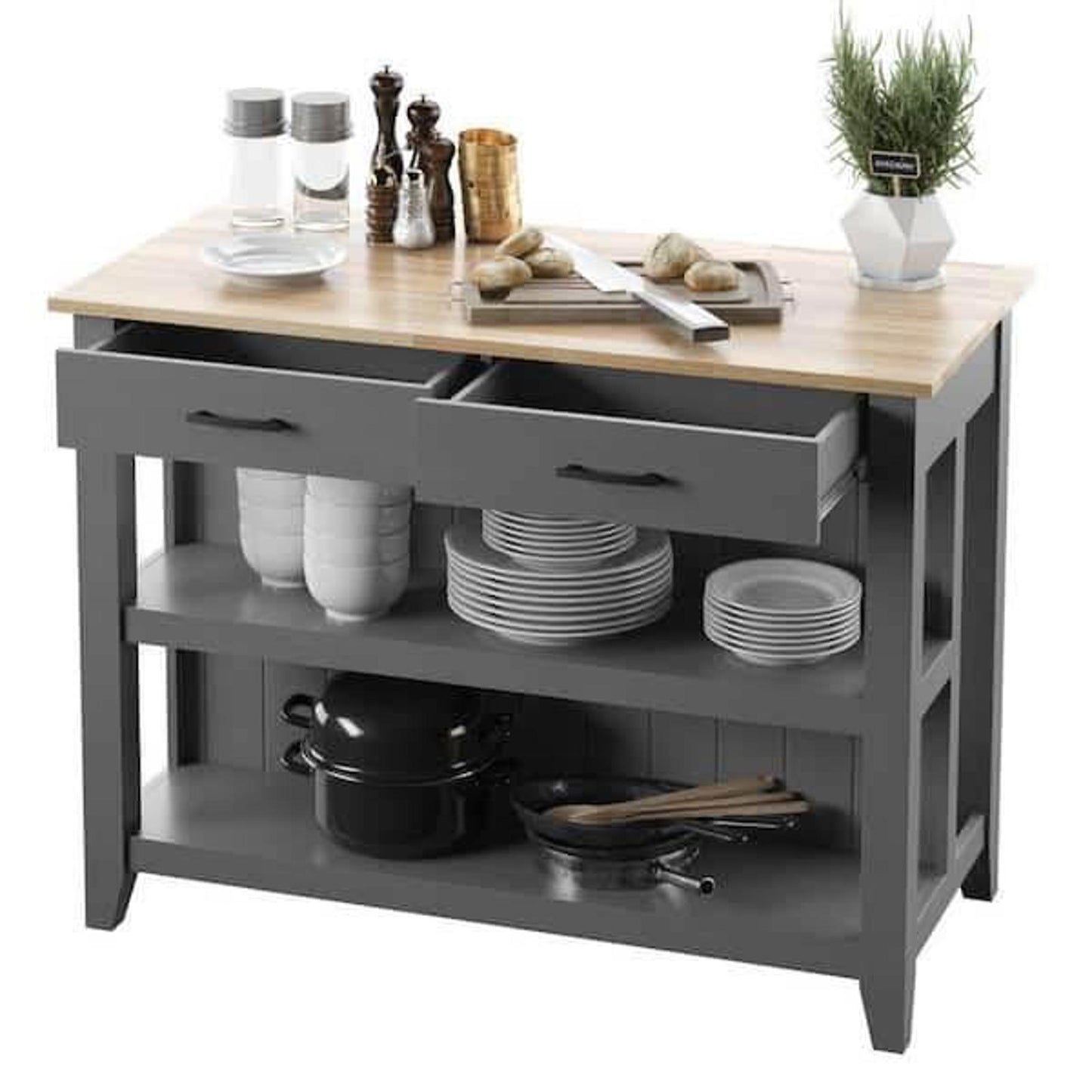 Brand new kitchen island in sealed box
