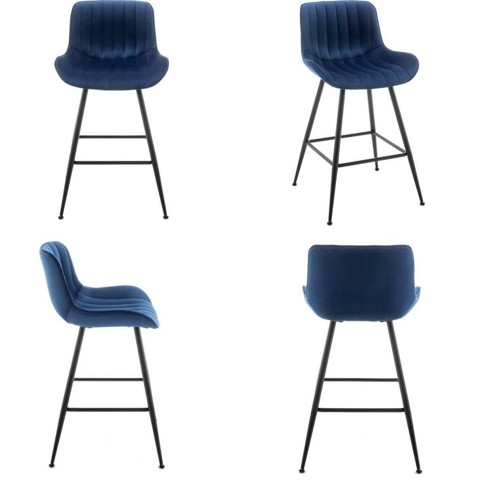 Stools - Velvet Barstools (set of 2) - Brand New in Box