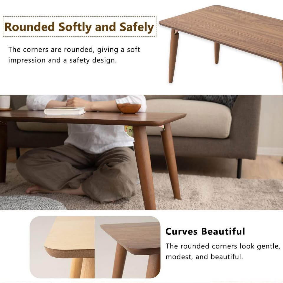 MOOR Wood Folding Coffee Table Rectangle Large (52x105cm)
