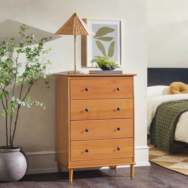 Wade Logan Bhuneshwar Solid Wood 4-Drawer Dresser - Brand New in Box