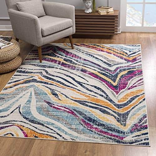 Brand new contemporary boho area rug (201x292cm)