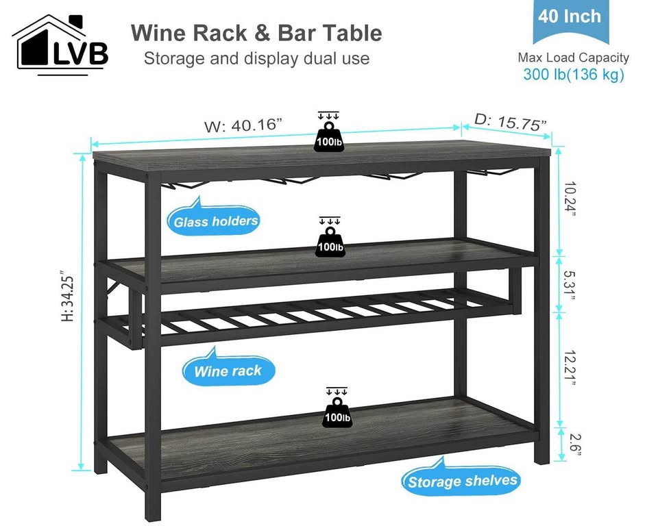 Brand new wine rack table