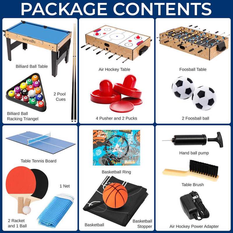 Brand new 6 in 1 multi-game table