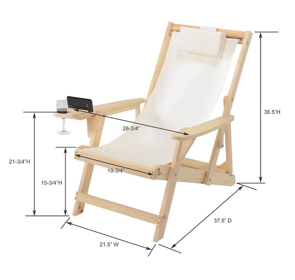Brand new solid wood sling chair (3 available)