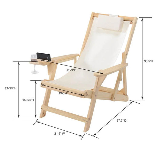 Brand new solid wood sling chair (3 available)