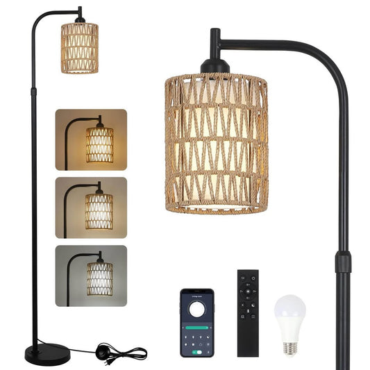 Brand New Rattan Floor Lamp