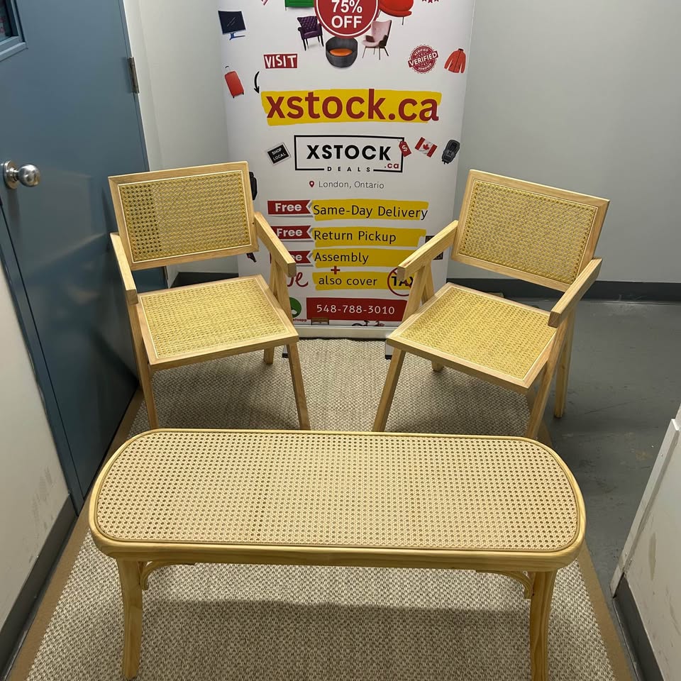 Brand new Rattan chairs and Bench