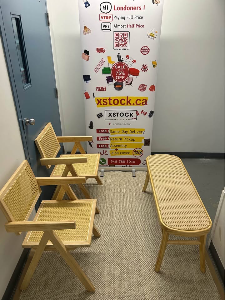 Brand new Rattan chairs and Bench