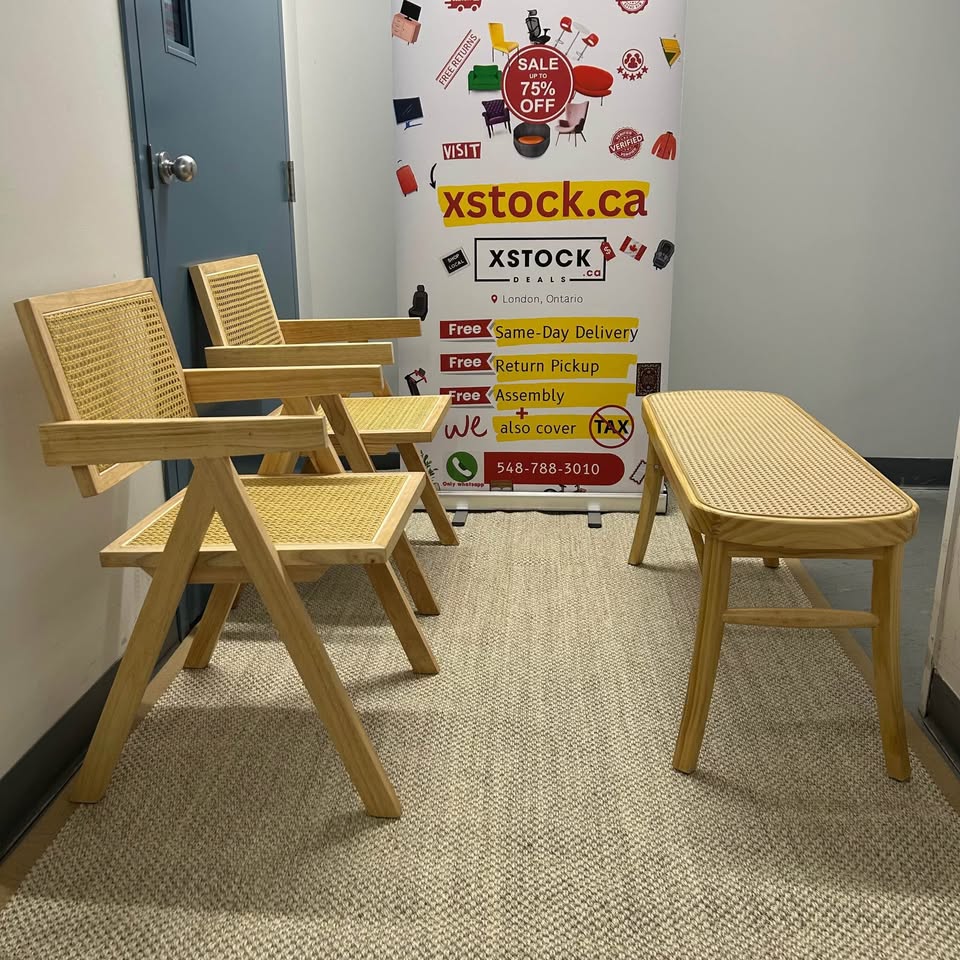 Brand new Rattan chairs and Bench