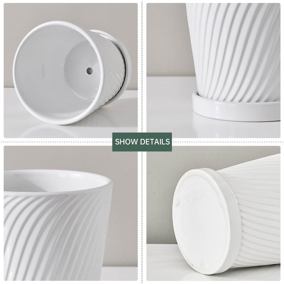 Brand New White Pots and Planters (set of 4)