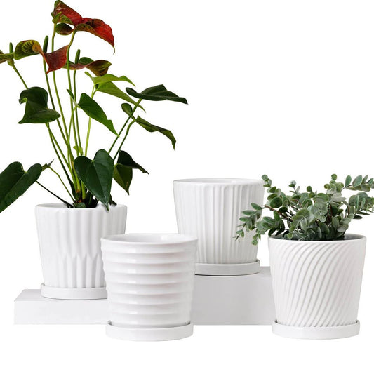 Brand New White Pots and Planters (set of 4)