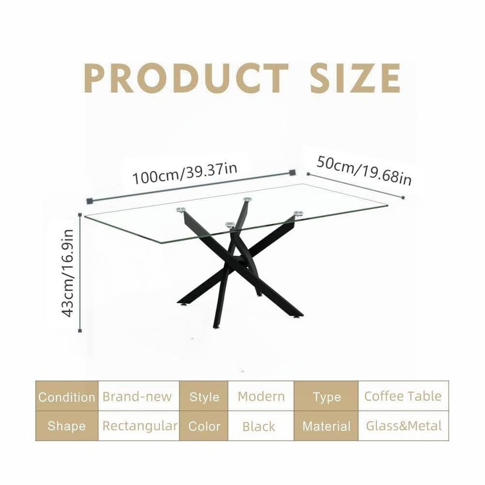 Brand New Modern Glass Coffee Table