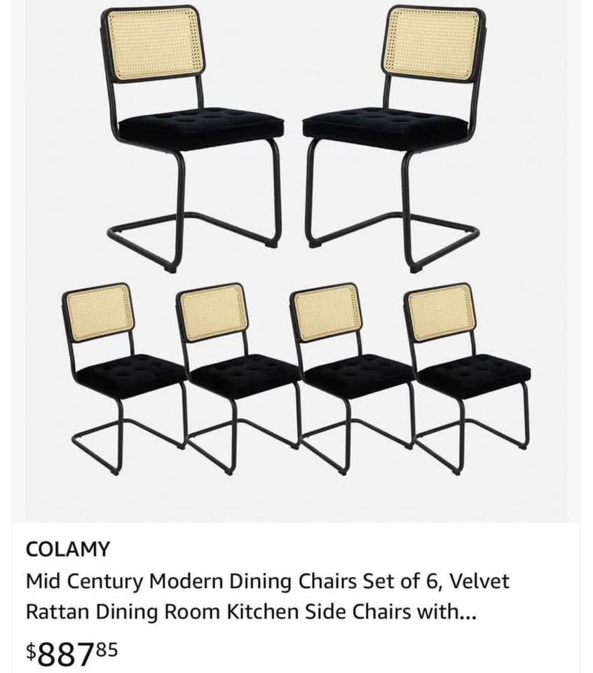 Dining Chairs - Six cesca inspired rattan Modern Mid-Century chairs - Brand New in Boxes