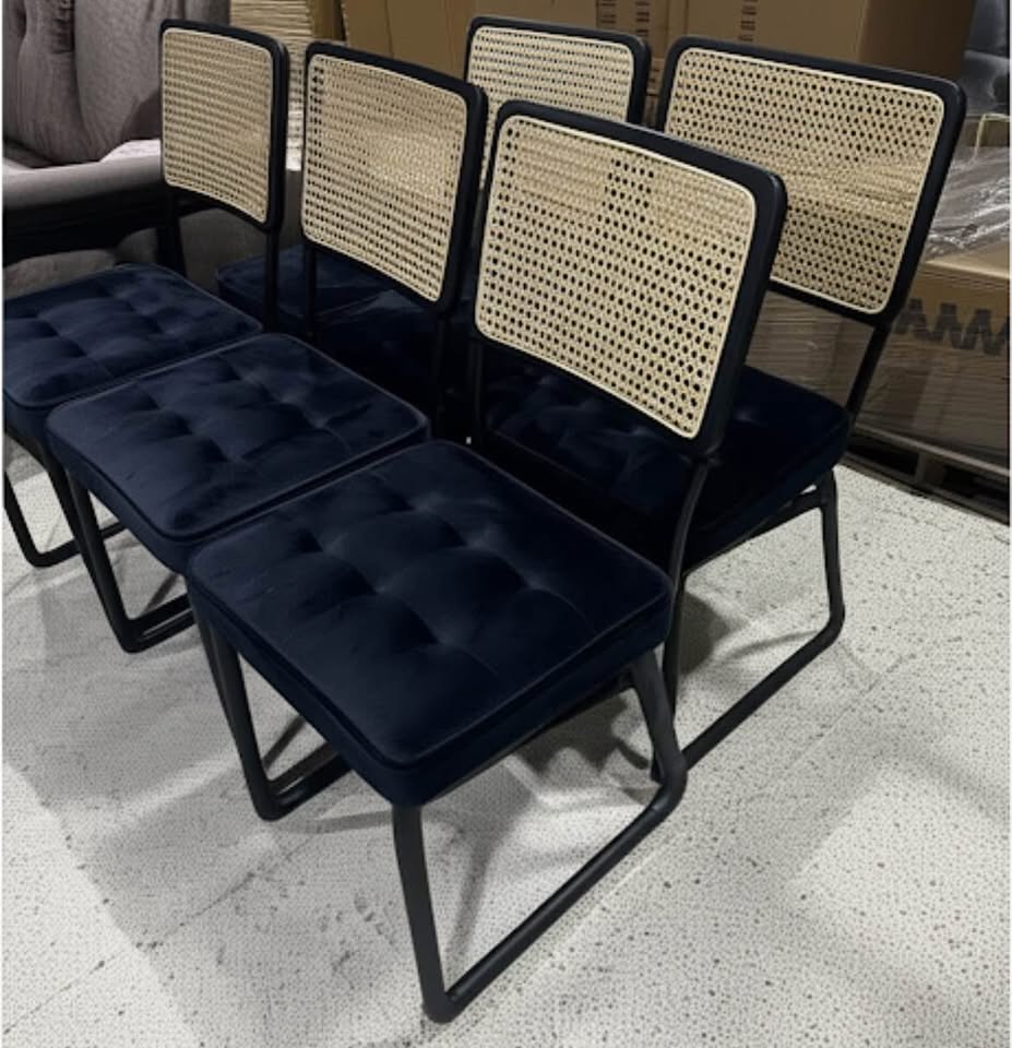 Dining Chairs - Six cesca inspired rattan Modern Mid-Century chairs - Brand New in Boxes