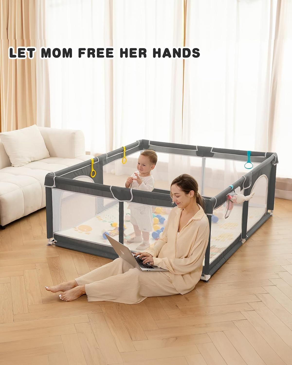 Playpen with Playmat 71X59