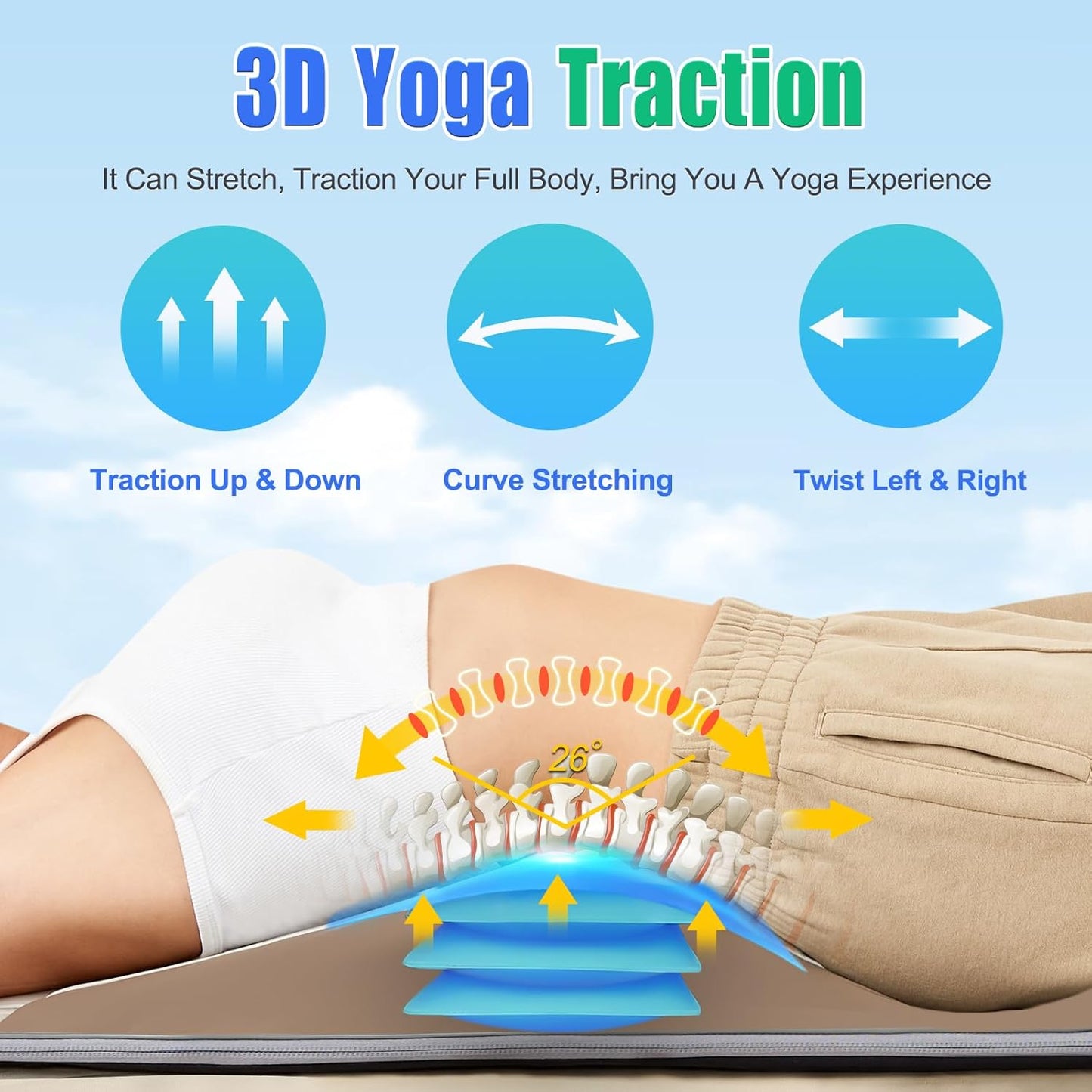 Full Body Massage Mat with Airbags Stretching & Heating