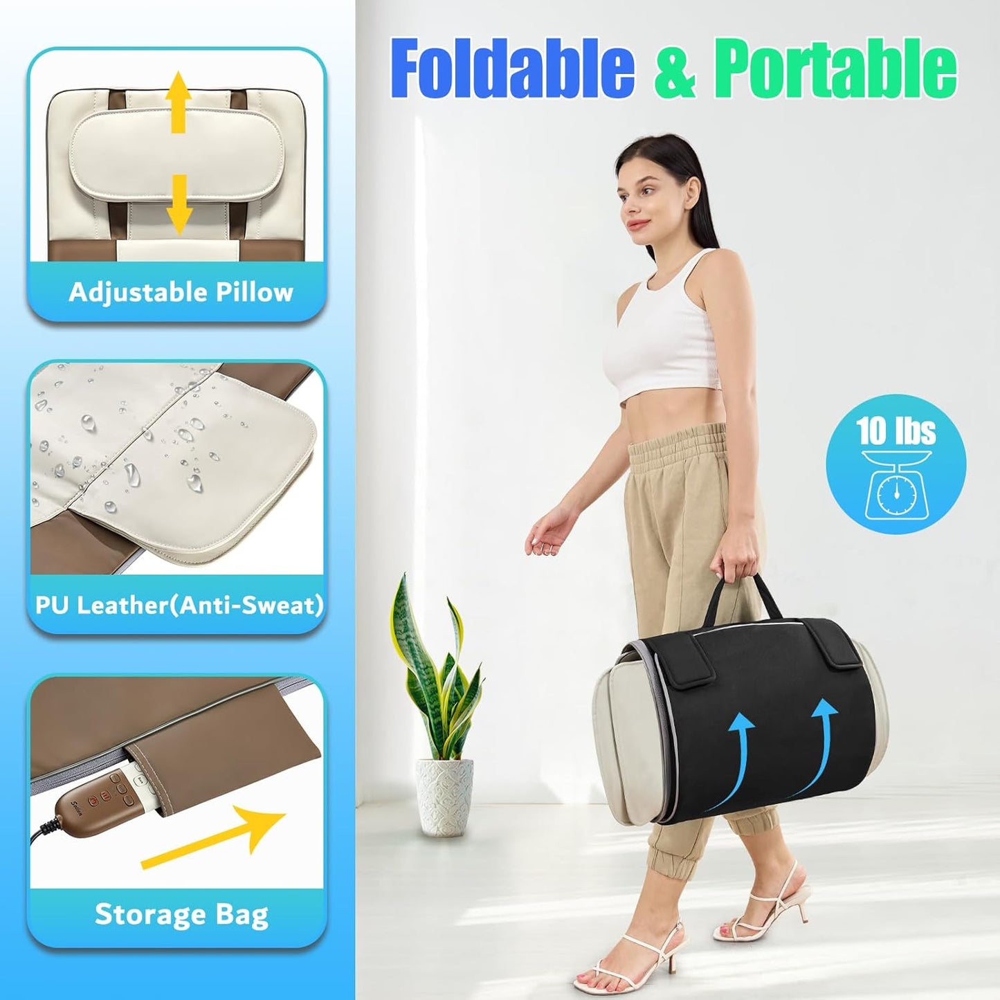 Full Body Massage Mat with Airbags Stretching & Heating