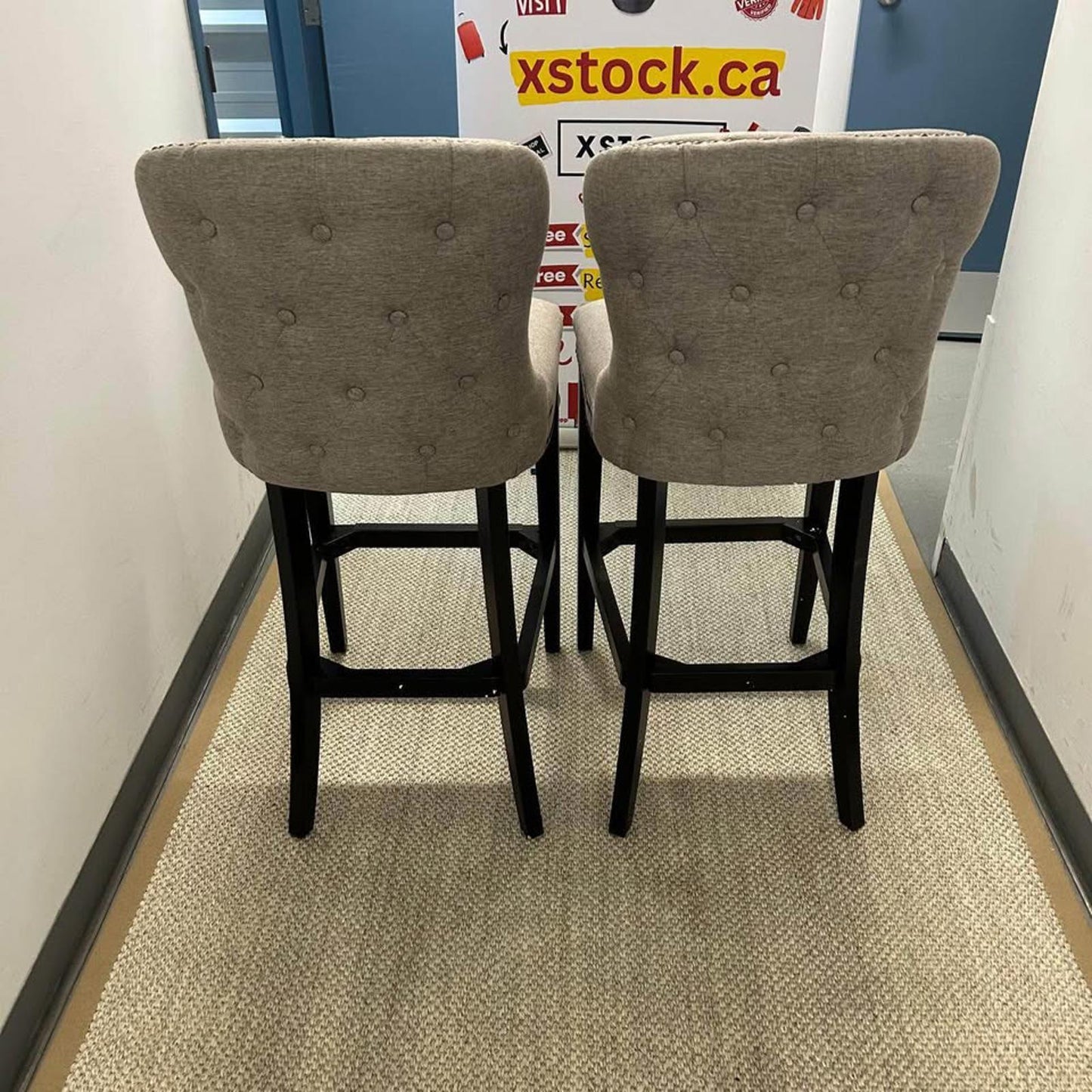 2 Brand New Jennifer Taylor Home Sonoma 30” Upholstered Armless Tufted Bar Stools