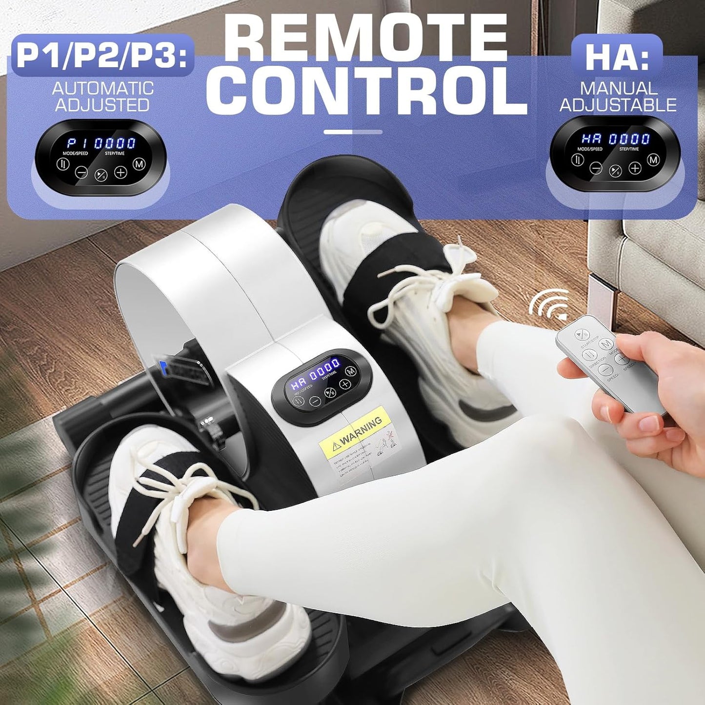 YOUNGFIT Under Desk Elliptical, Electric Seated Foot Pedal Exerciser