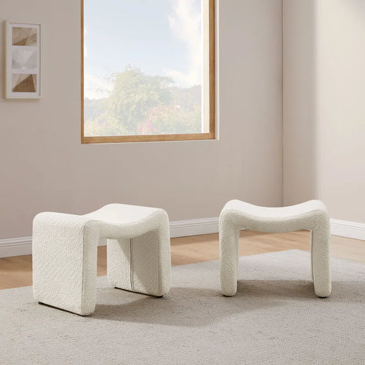 Hafizur 21.65'' Upholstered Ottoman Simple Chair (Set of 2)