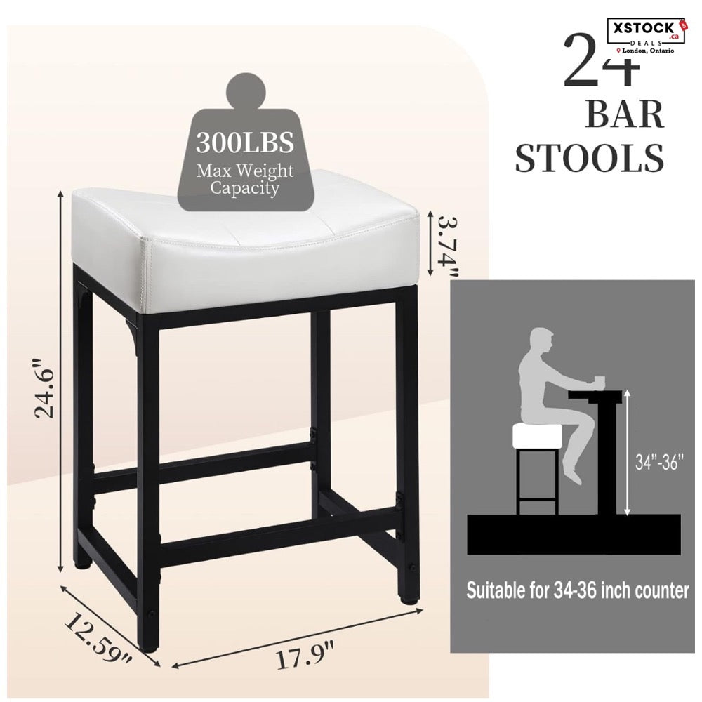 Counter Height Bar Stools Set of 2, 24 inches