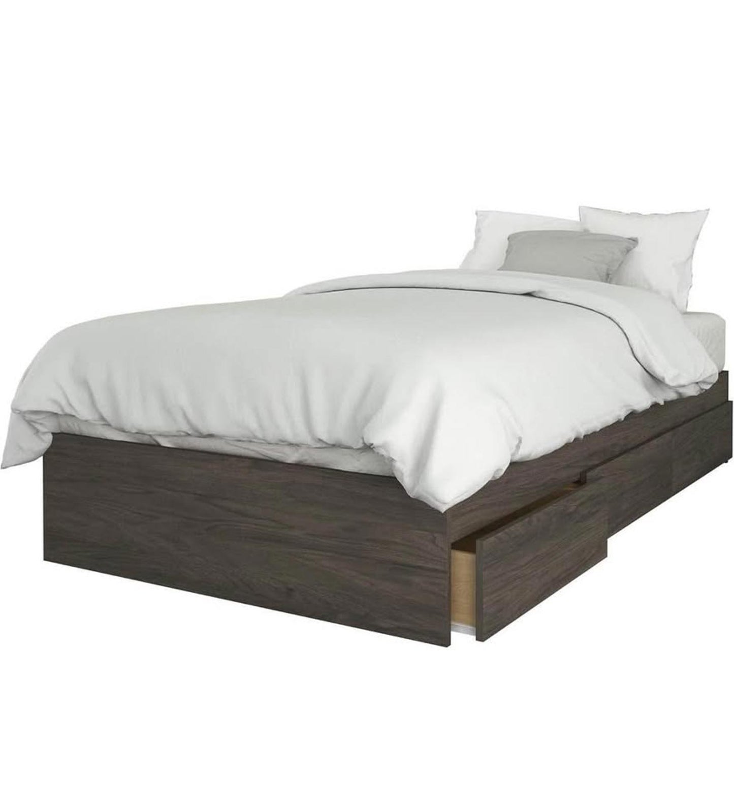 Brand New in Box
Twin Nexera Bedroom Set with 3 Drawers Bed Frame+2 Drawers Night Stand+ 1 Headboard