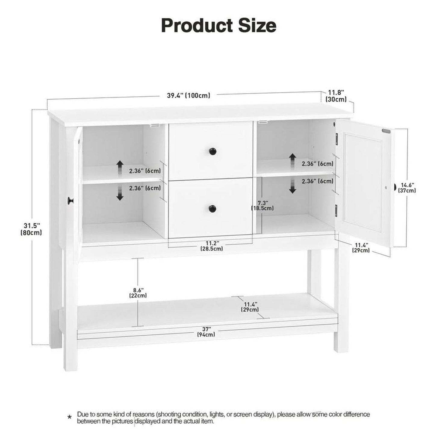 Brand new white rattan sideboard