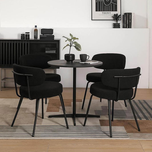 Brand new boucle dining chairs black