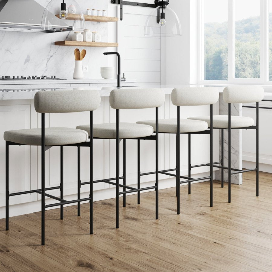 Modern cushioned counter stools reference product photo