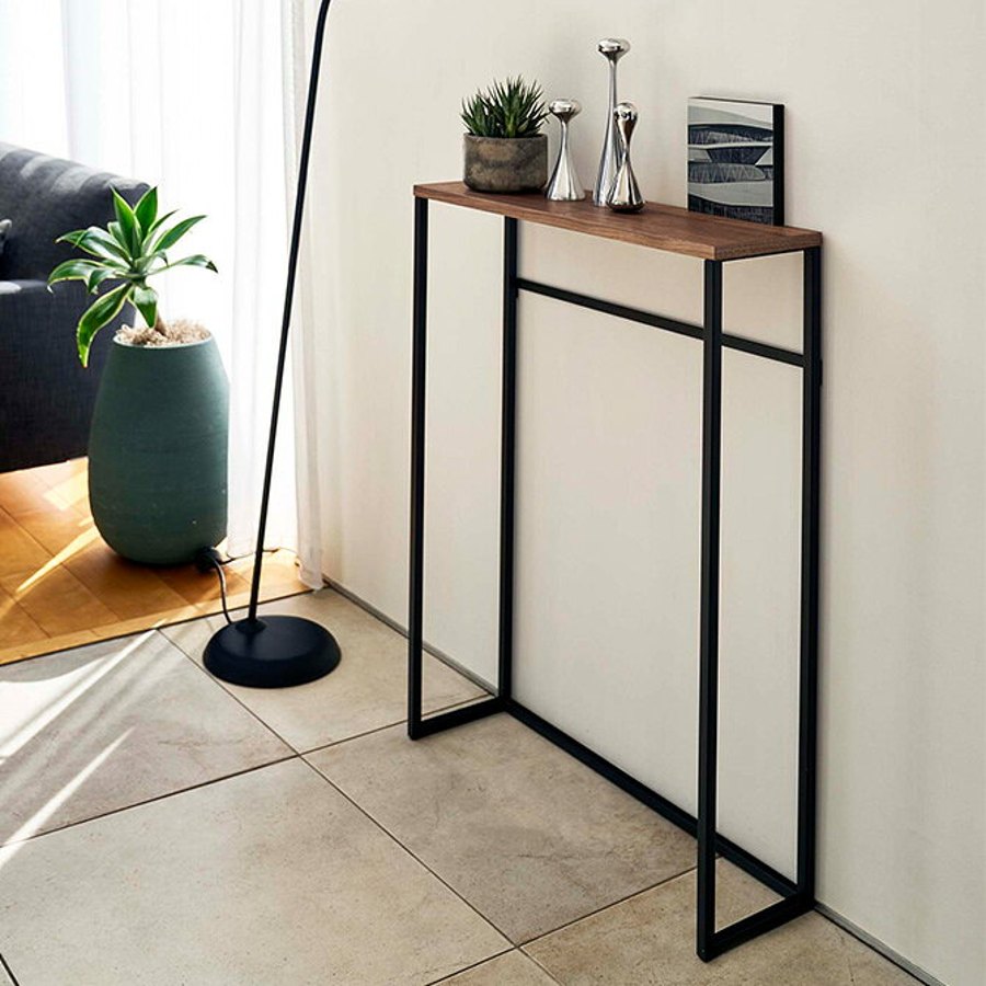Narrow black console table reference product photo